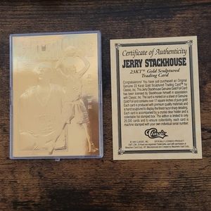 Jerry Stackhouse | Classic Limited Edition 23 Karat Genuine Gold Sculptured Card